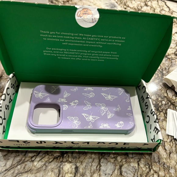Gently loved used Casetify Purple bumper IPhone 13 Pro case - Picture 3 of 16